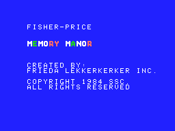 Memory Manor screenshot 3 for Colecovision